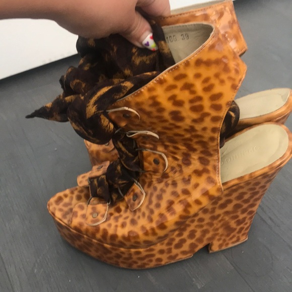 Opening Ceremony wedge shoes with scarf tie - Picture 2 of 5